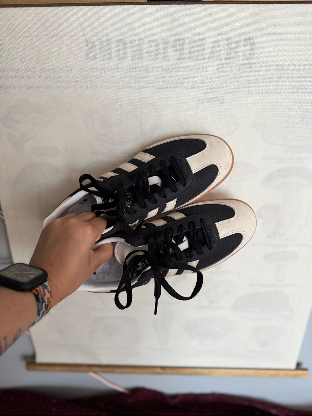 Adidas Samba OG - Black and White Suede